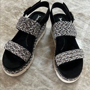 Jambu  Black and White Women's Sandals